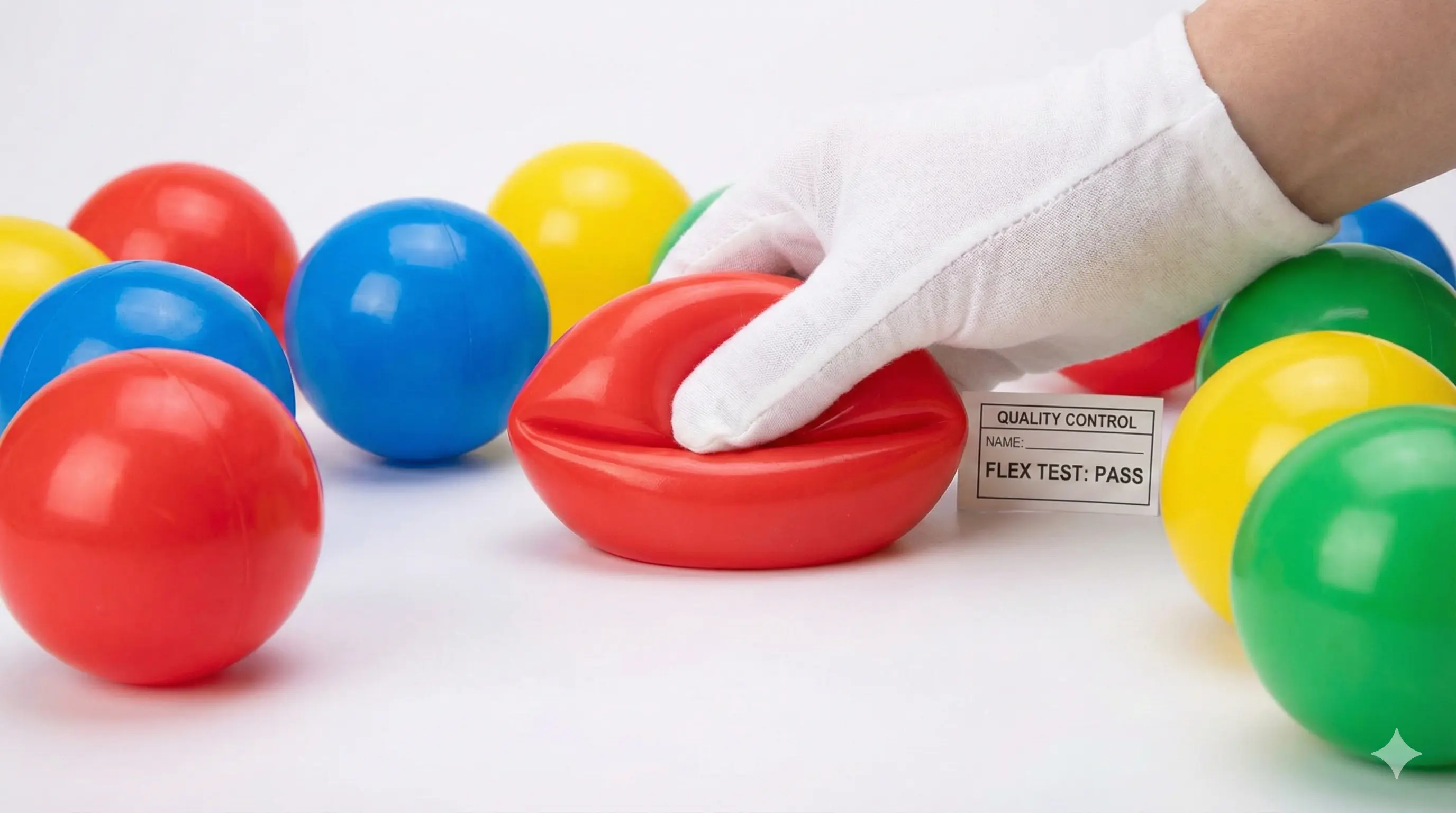 Quality ball pit balls and crush resistance test