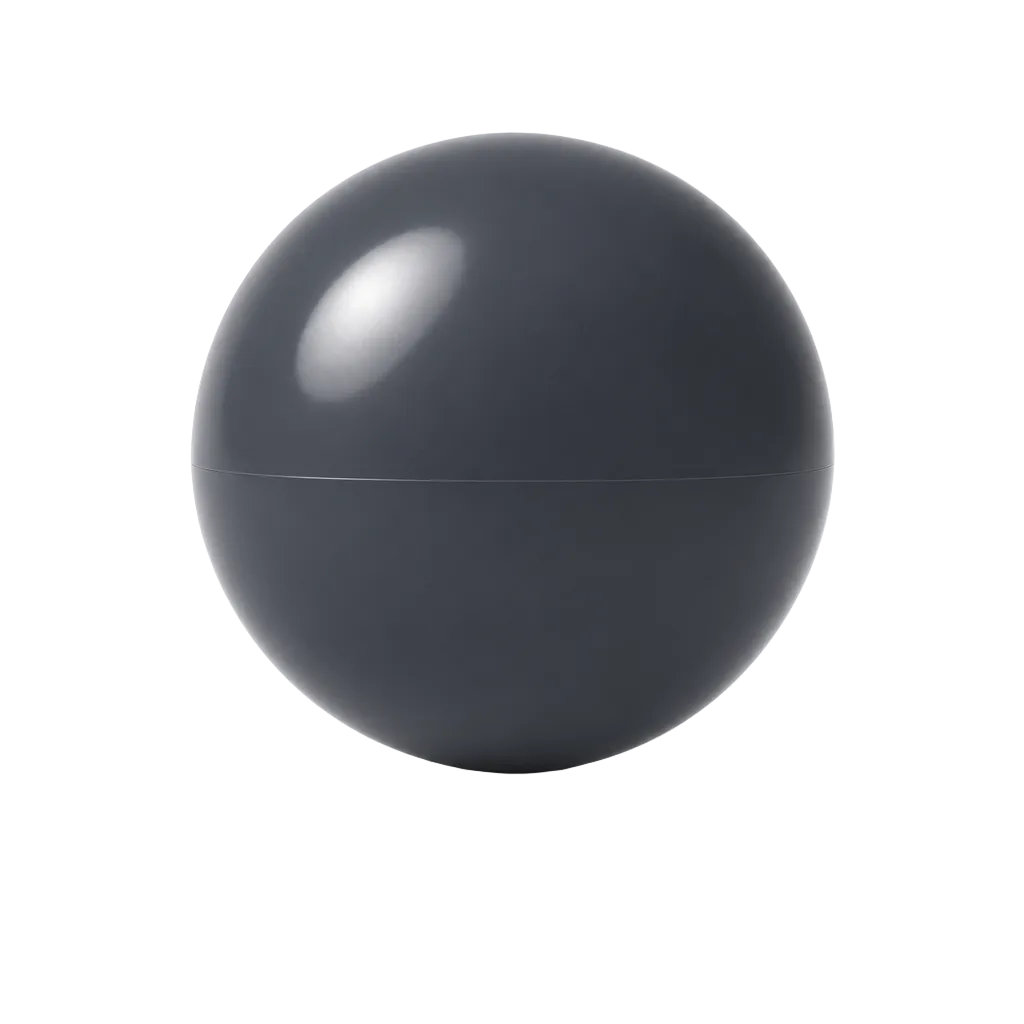 Charcoal ball pit ball