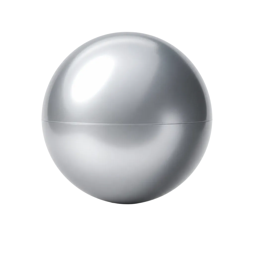 Silver ball pit ball