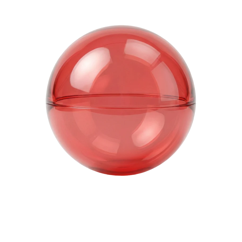 Transparent Red ball pit ball